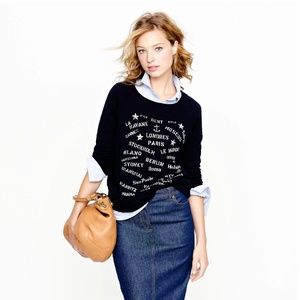 J. Crew Port of Call Nautical Cities Sweatshirt